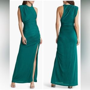 Chantria Asymmetric Ruched Maxi Dress
